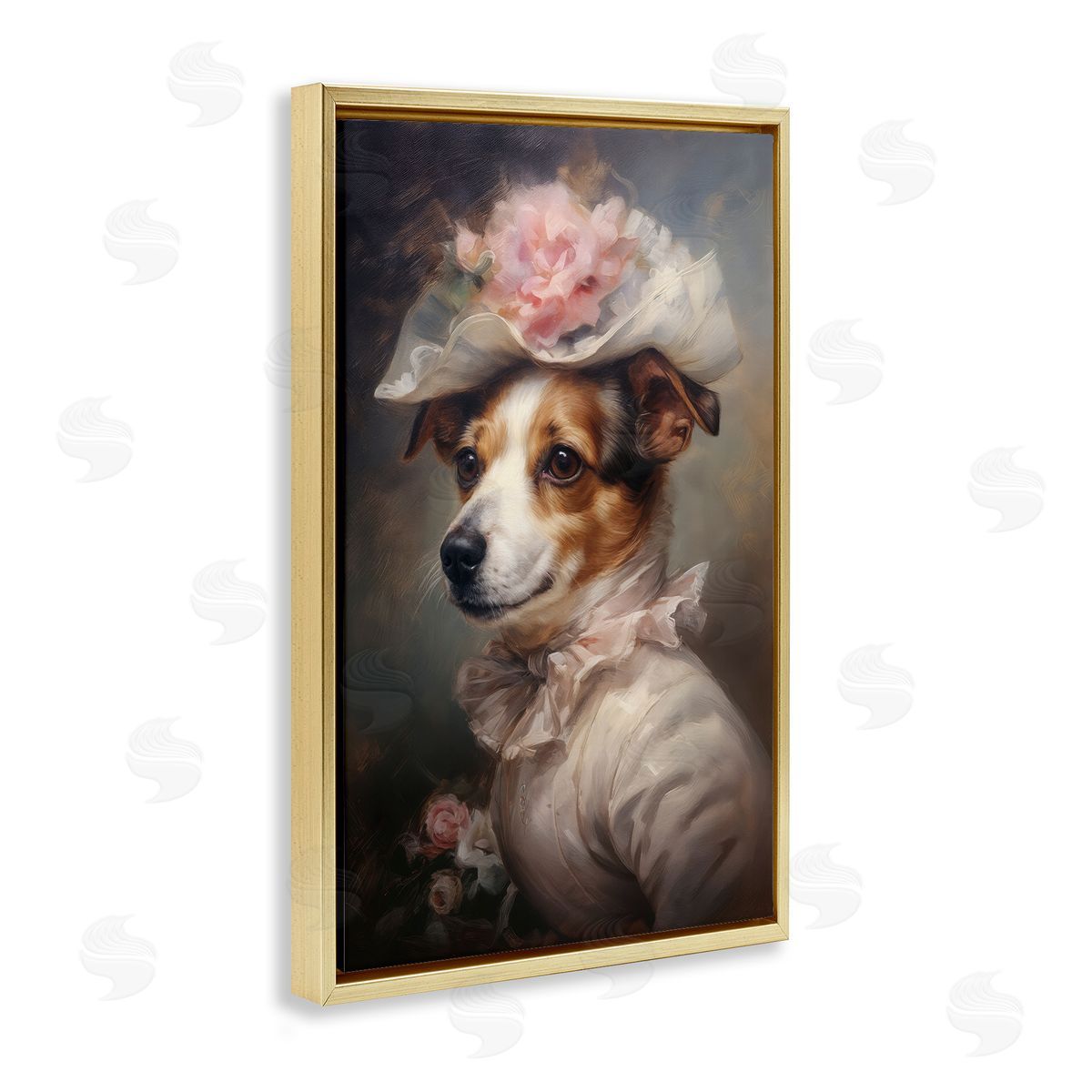 Wumples Jack Russel Terrier Styled Portrait Canvas Wall Art Print