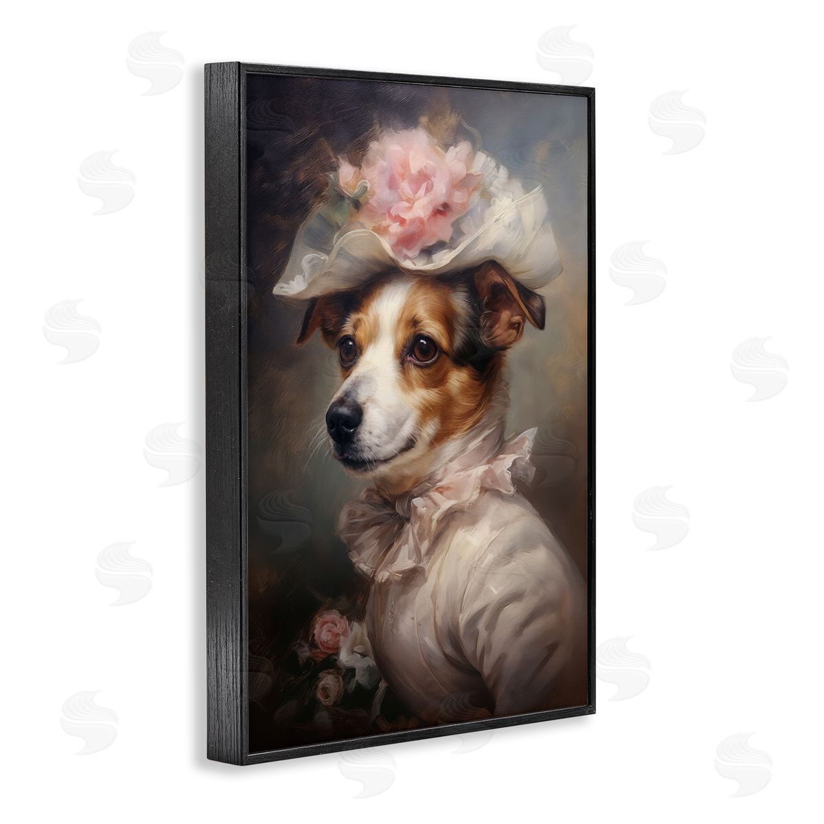 Wumples Jack Russel Terrier Styled Portrait Canvas Wall Art Print