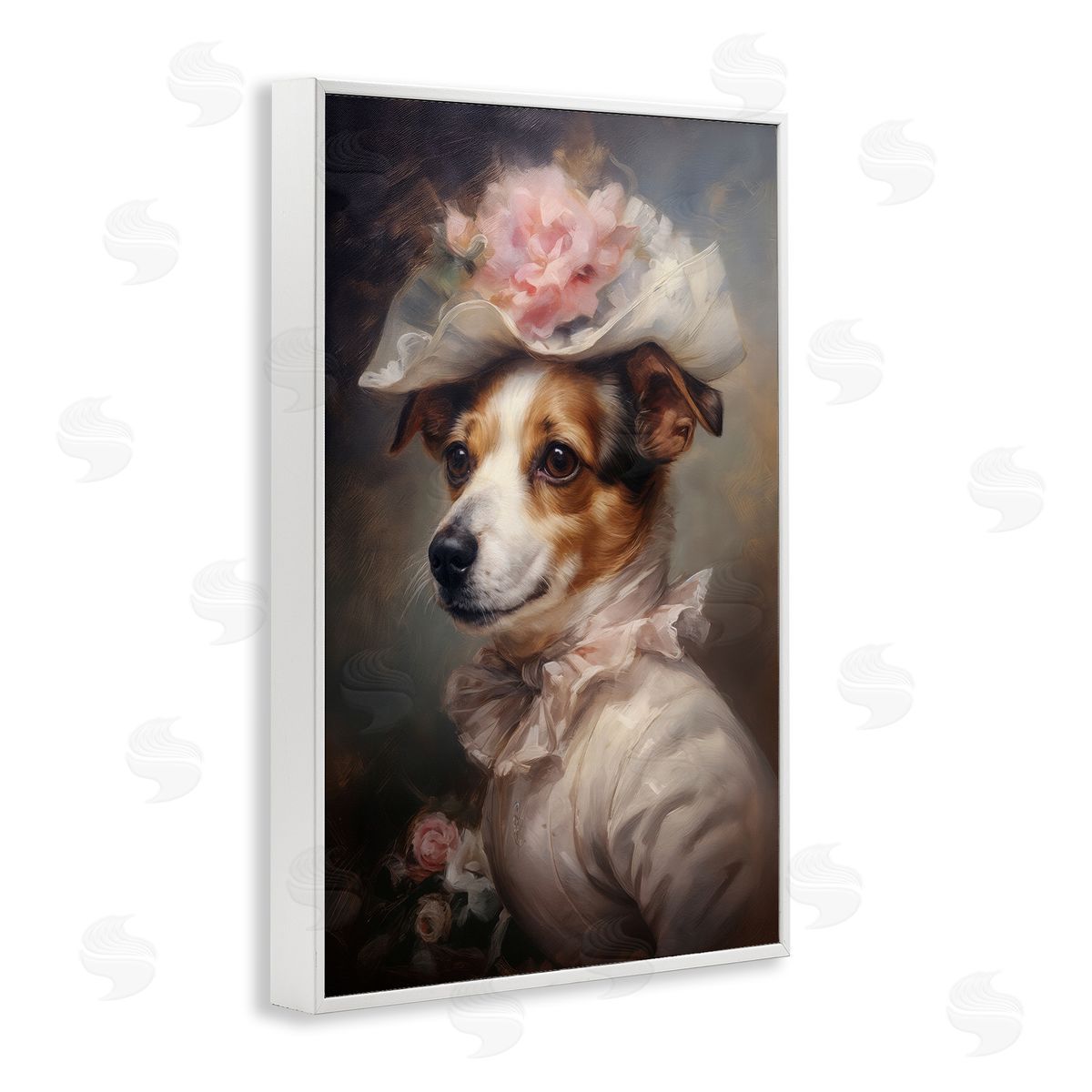 Wumples Jack Russel Terrier Styled Portrait Canvas Wall Art Print