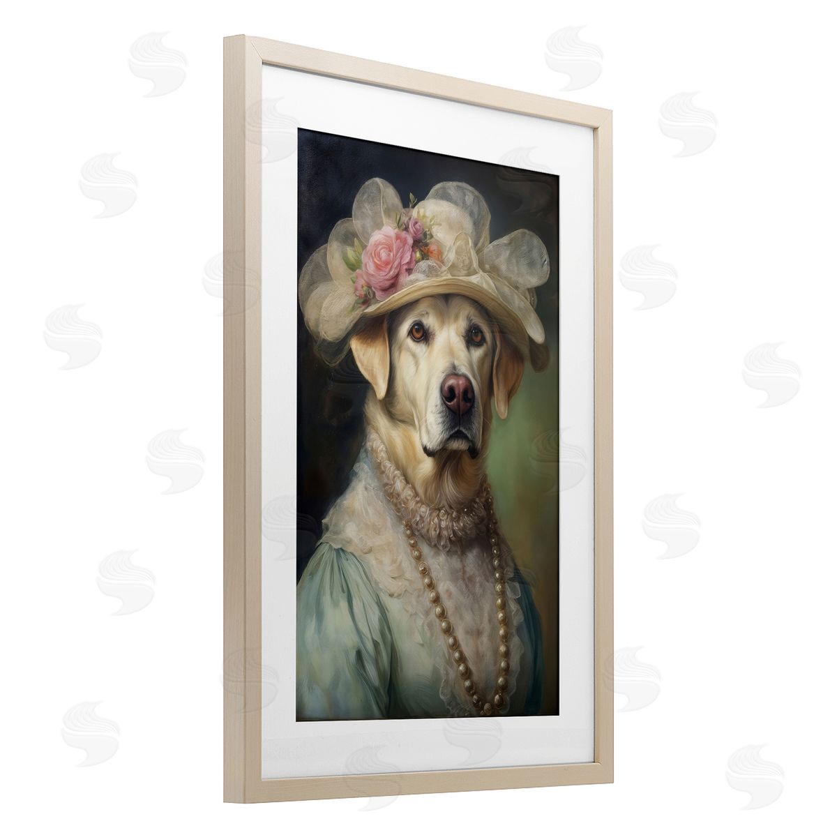 Wumples Elegant Yellow Labrador Canvas Wall Art Print