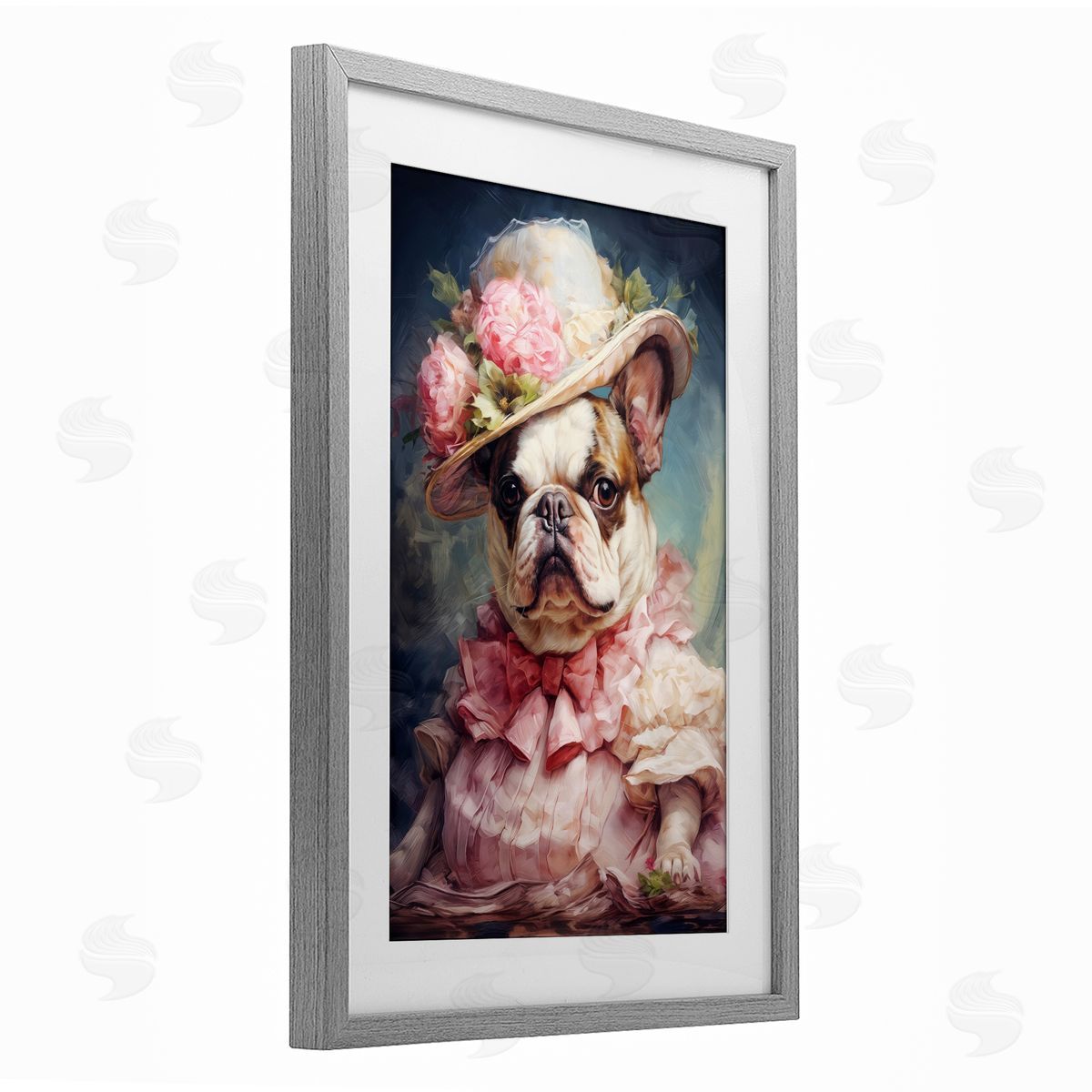 Wumples Elegant Lady French Bulldog Canvas Wall Art Print