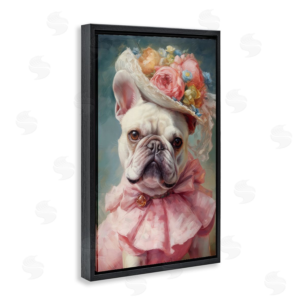 Wumples Feminine Regal Frenchie Canvas Wall Art Print