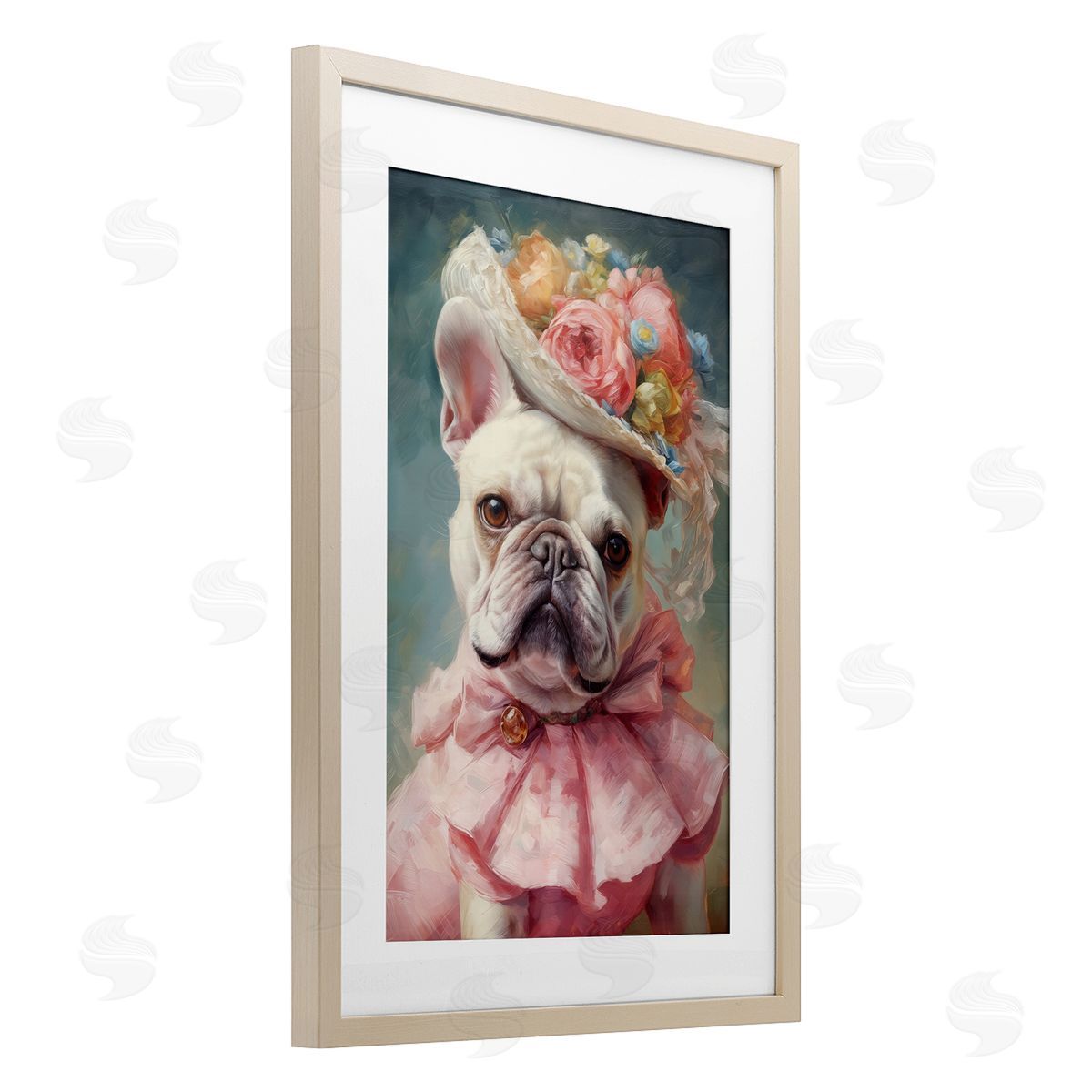 Wumples Feminine Regal Frenchie Canvas Wall Art Print