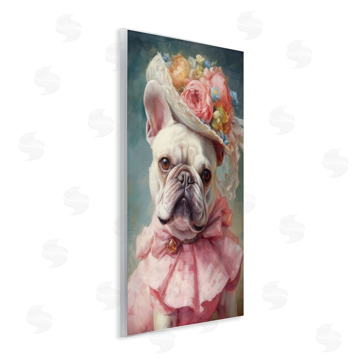 Wumples Feminine Regal Frenchie Canvas Wall Art Print