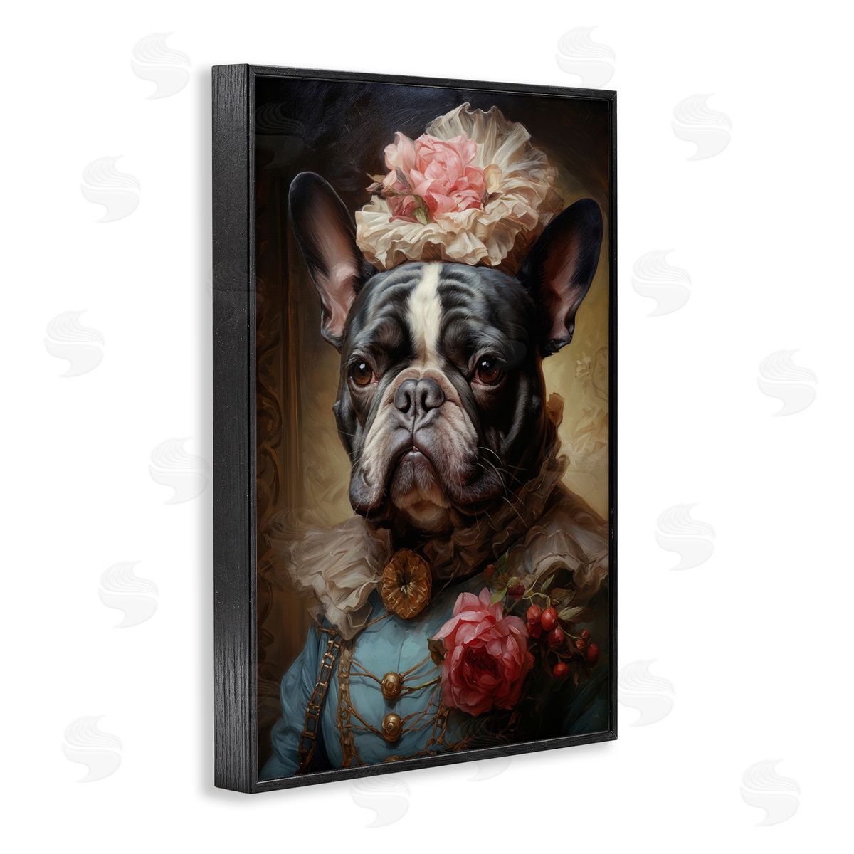 Wumples Elegant French Bulldog Portrait Canvas Wall Art Print