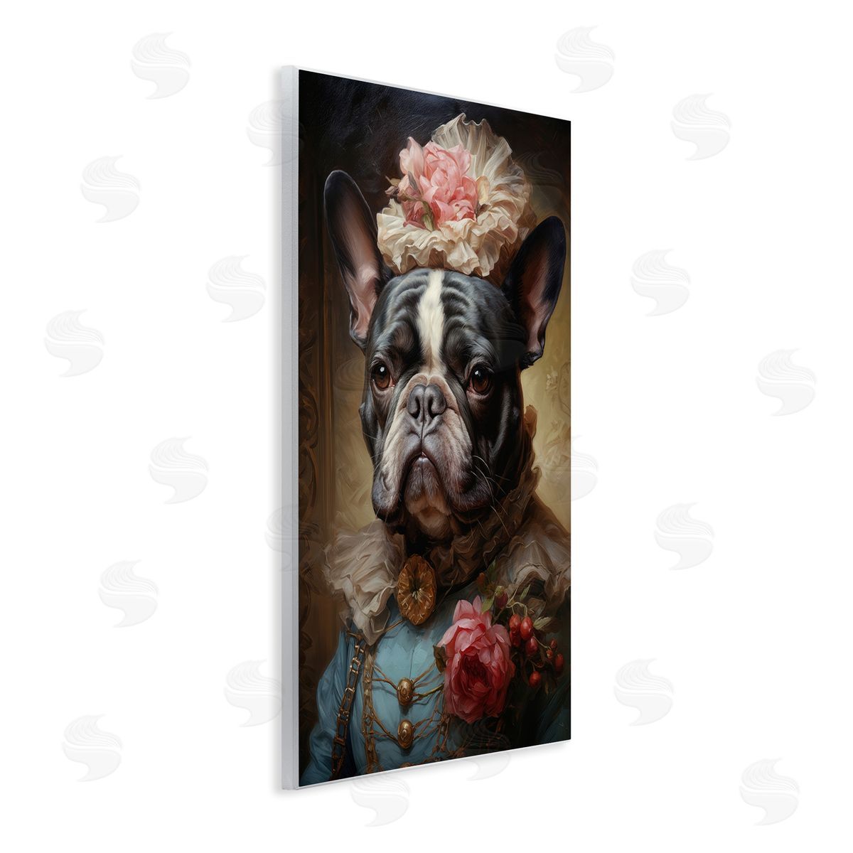 Wumples Elegant French Bulldog Portrait Canvas Wall Art Print
