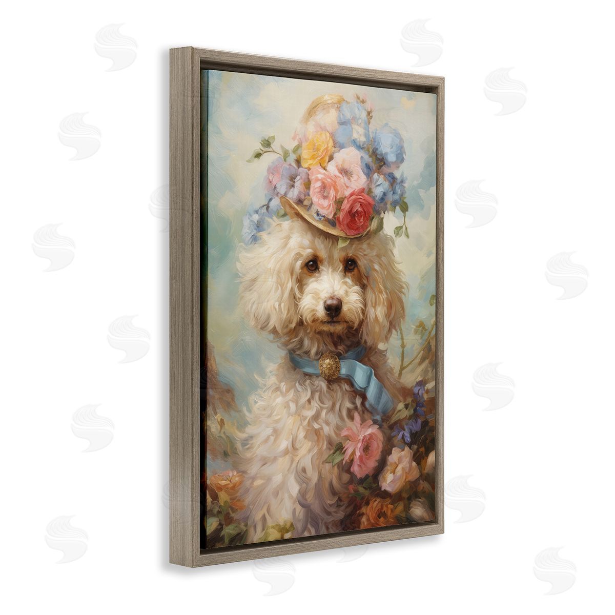 Wumples Labradoodle Victorian Era Pet Canvas Wall Art Print