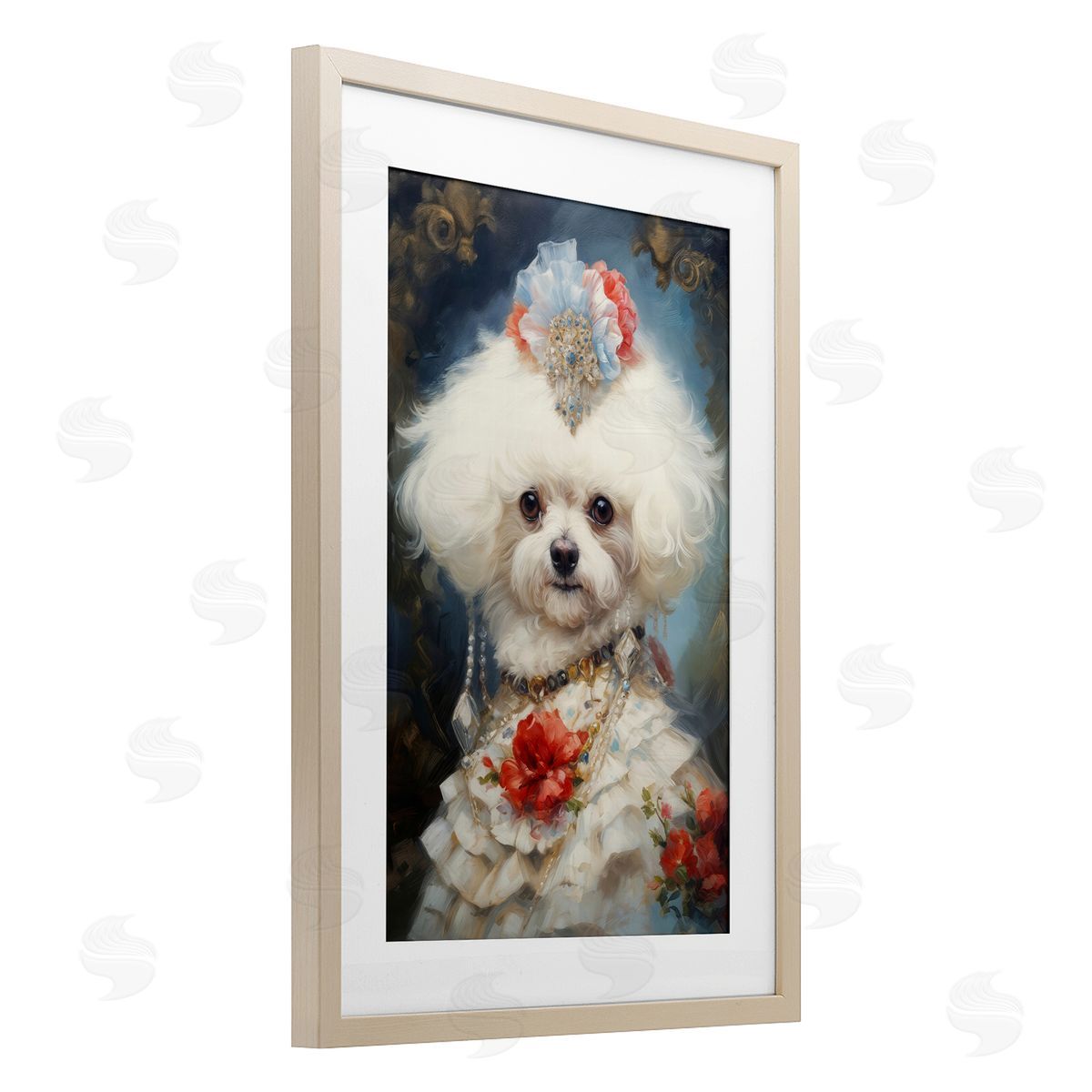 Wumples Bichon Frise Victorian Era Canvas Wall Art Print