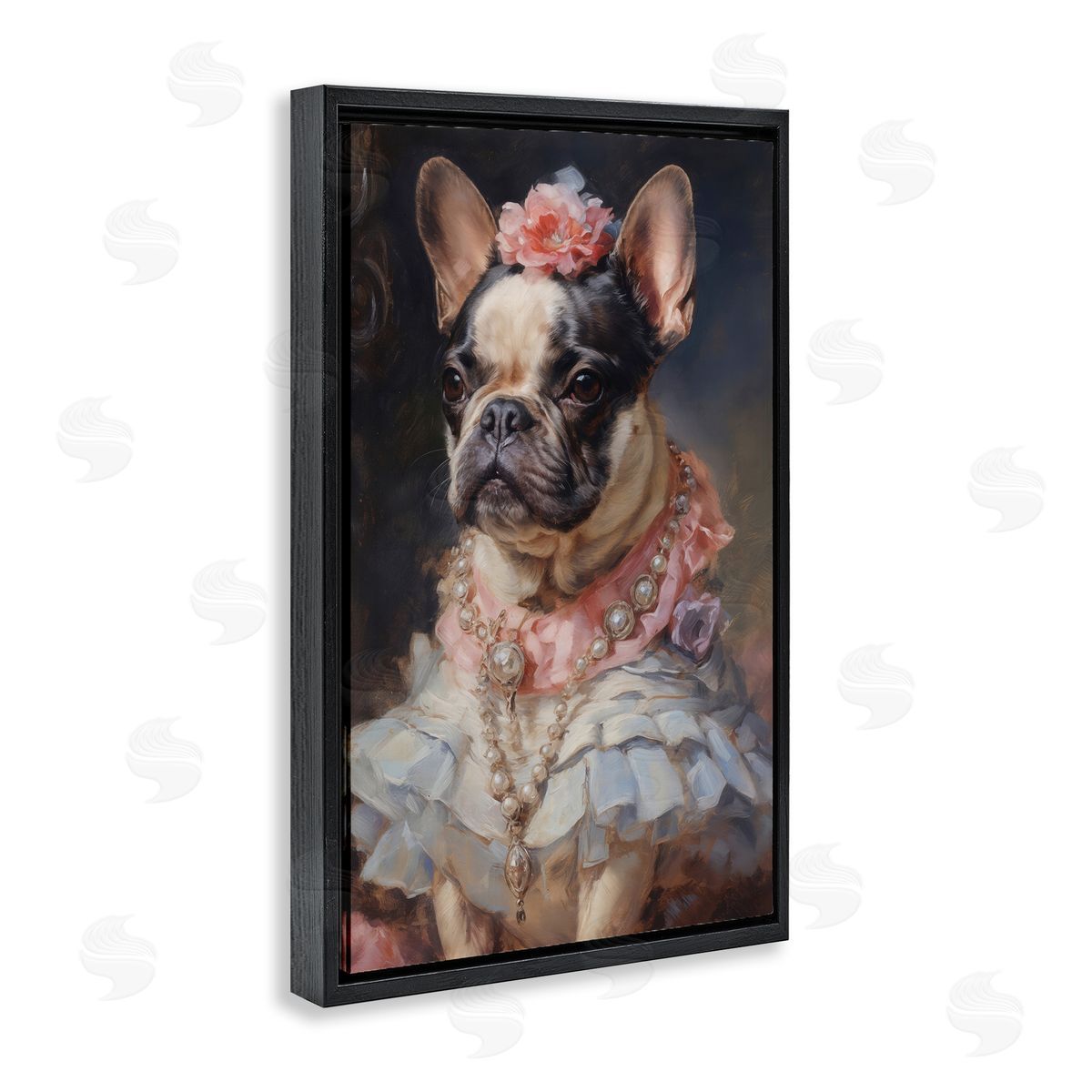 Wumples Regal Frenchie Victorian Era Canvas Wall Art Print