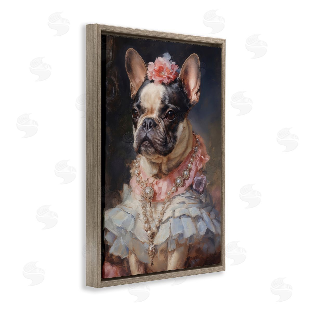 Wumples Regal Frenchie Victorian Era Canvas Wall Art Print