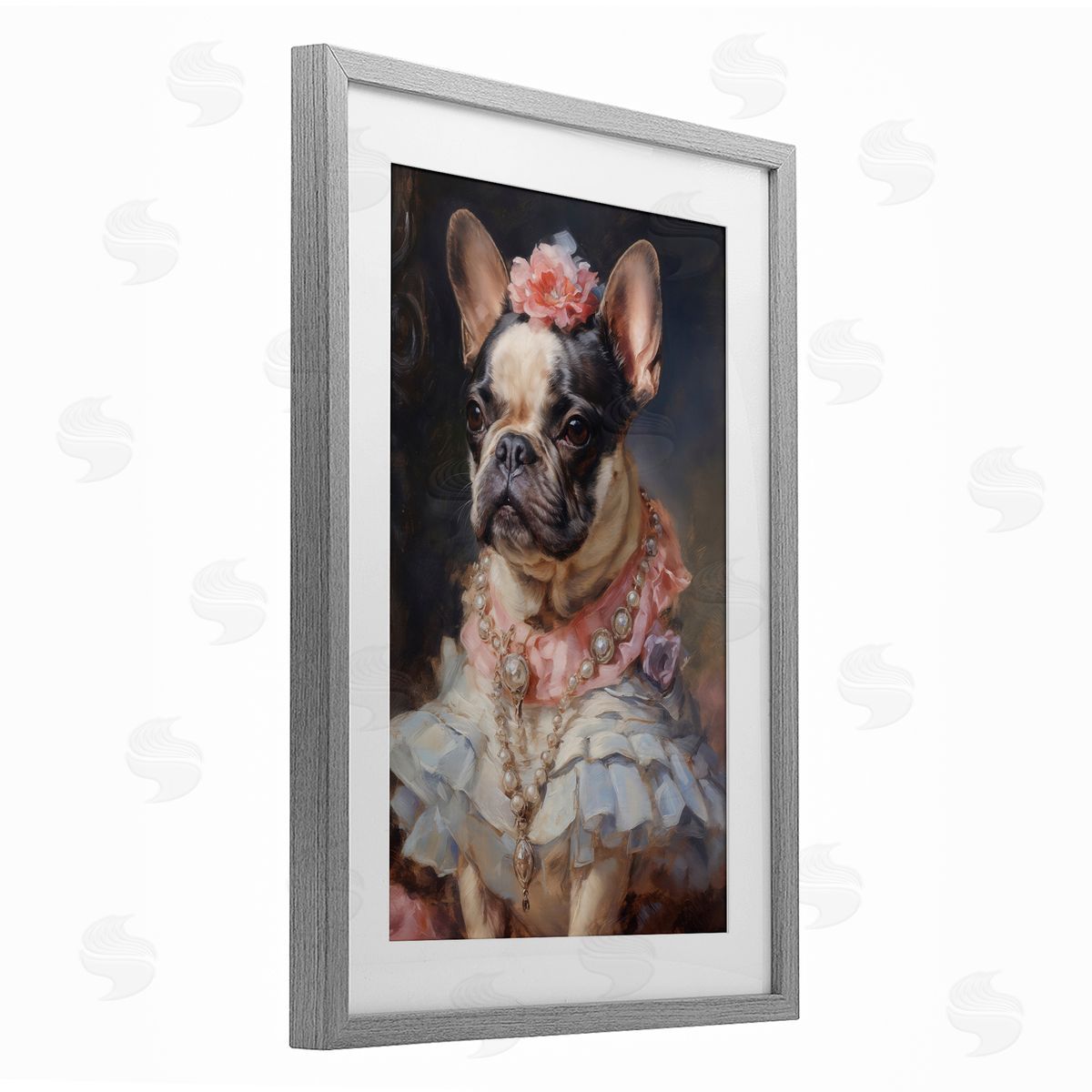 Wumples Regal Frenchie Victorian Era Canvas Wall Art Print