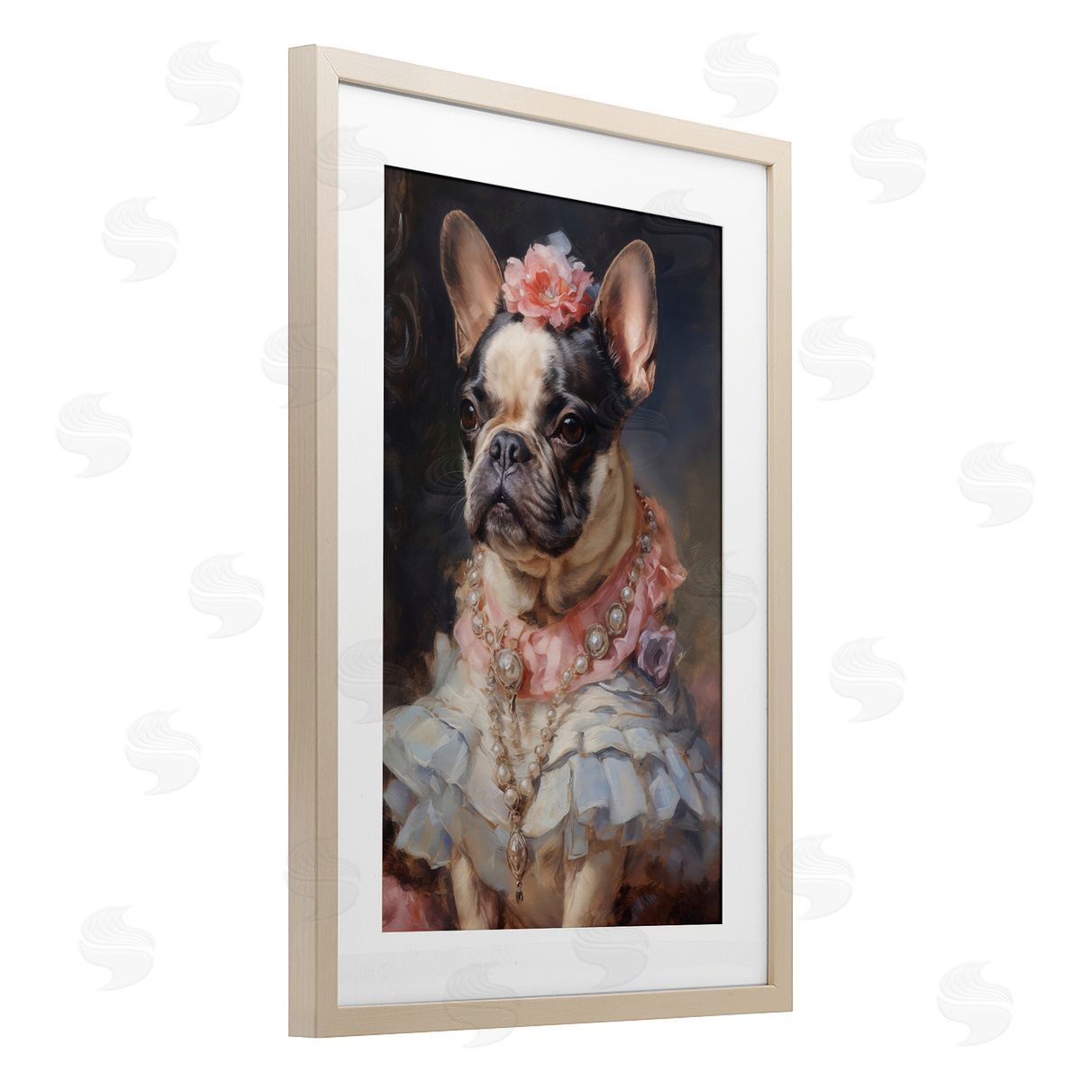 Wumples Regal Frenchie Victorian Era Canvas Wall Art Print