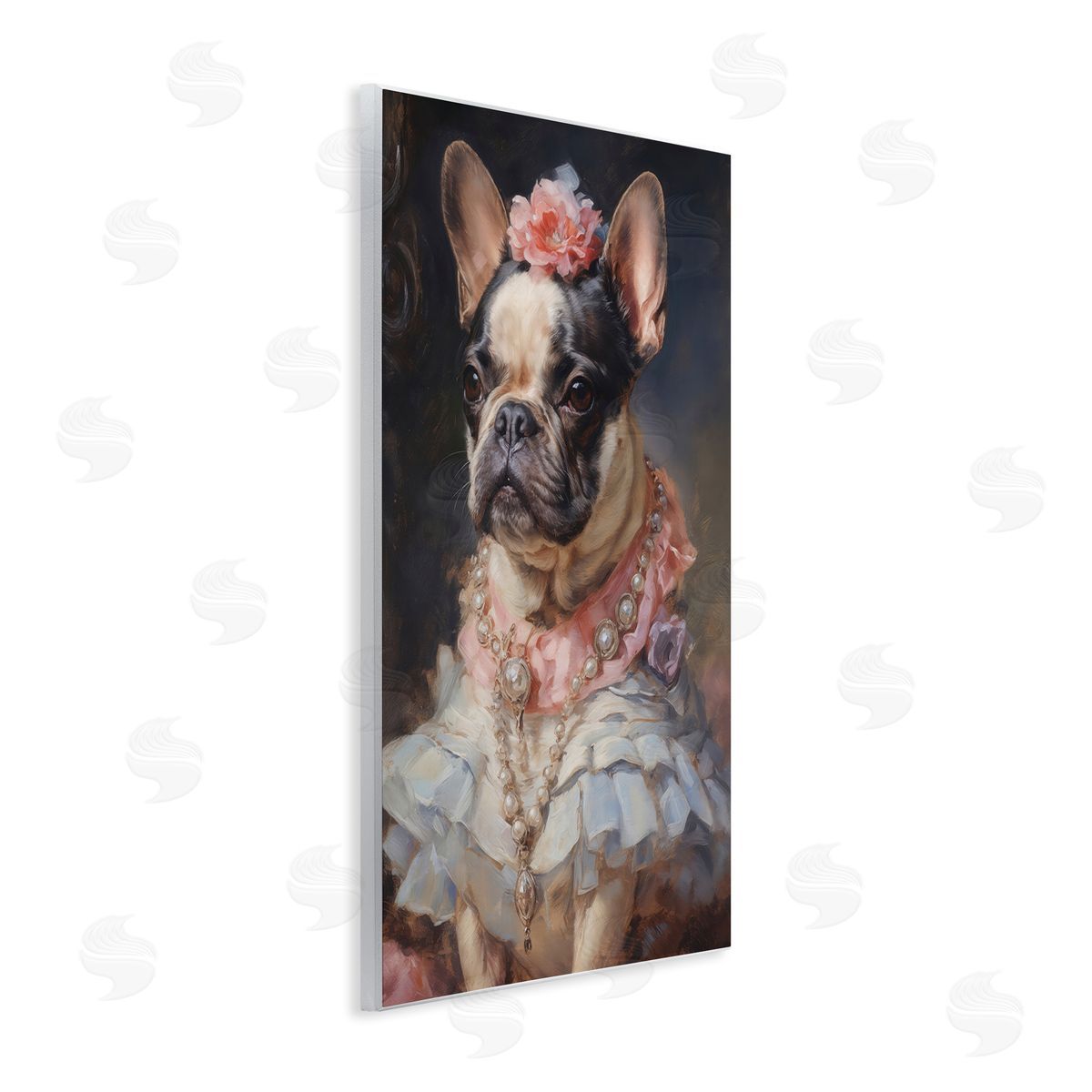 Wumples Regal Frenchie Victorian Era Canvas Wall Art Print