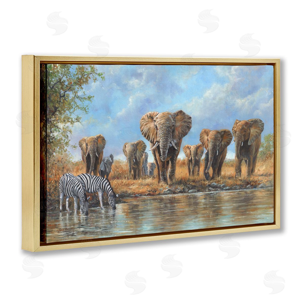 David Stribbling Gathering Of Giants Scene Canvas Wall Art Print