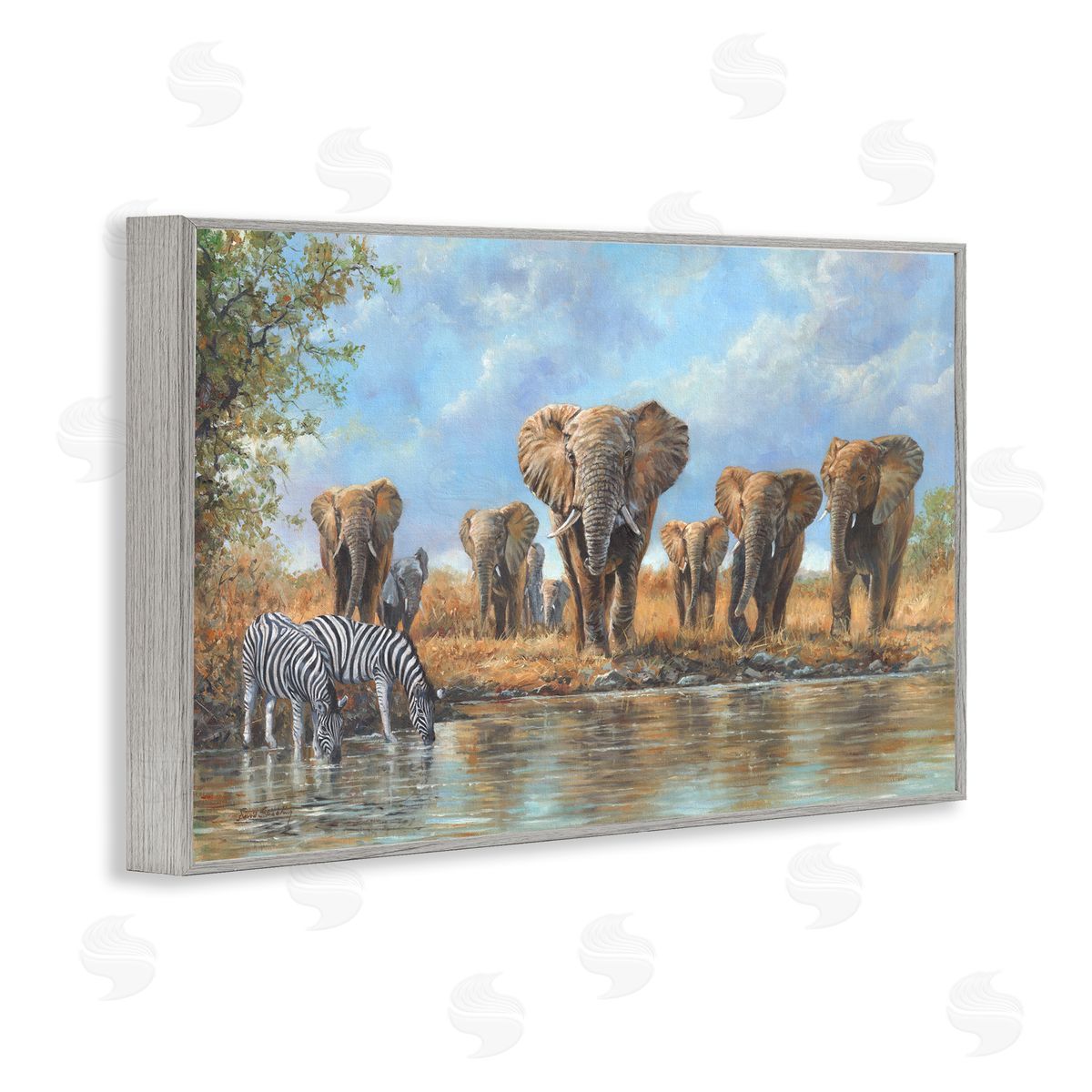 David Stribbling Gathering Of Giants Scene Canvas Wall Art Print