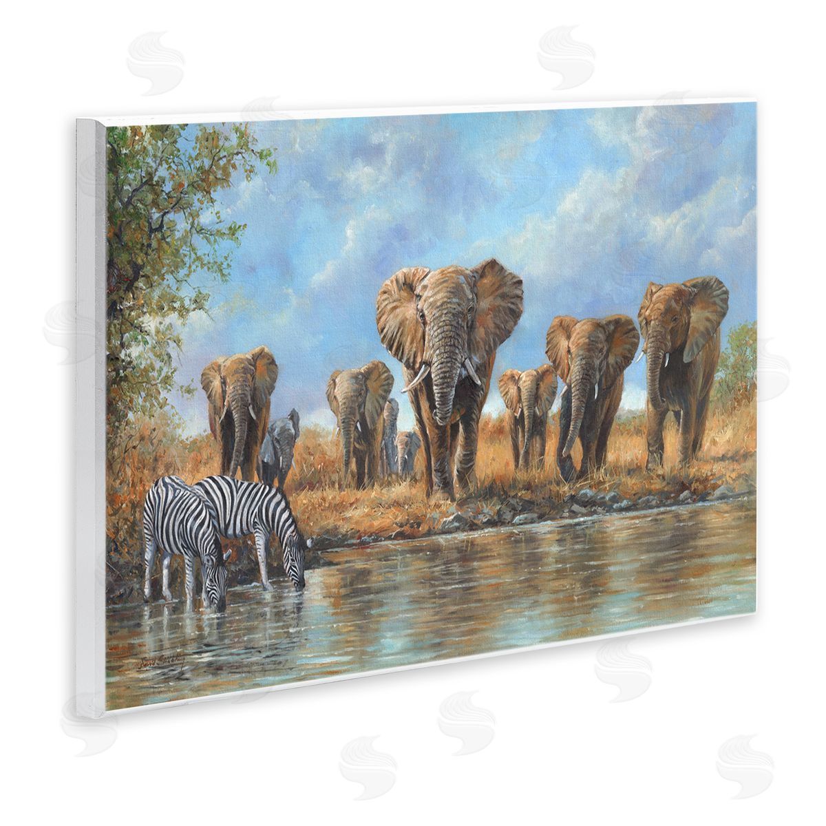David Stribbling Gathering Of Giants Scene Canvas Wall Art Print