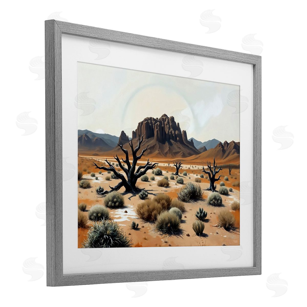 Tabz Jones Cottonwood Desert Mesas Canvas Wall Art Print