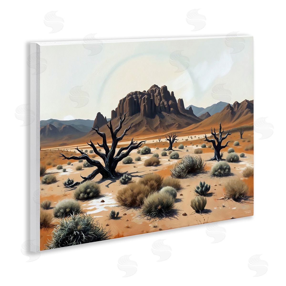 Tabz Jones Cottonwood Desert Mesas Canvas Wall Art Print