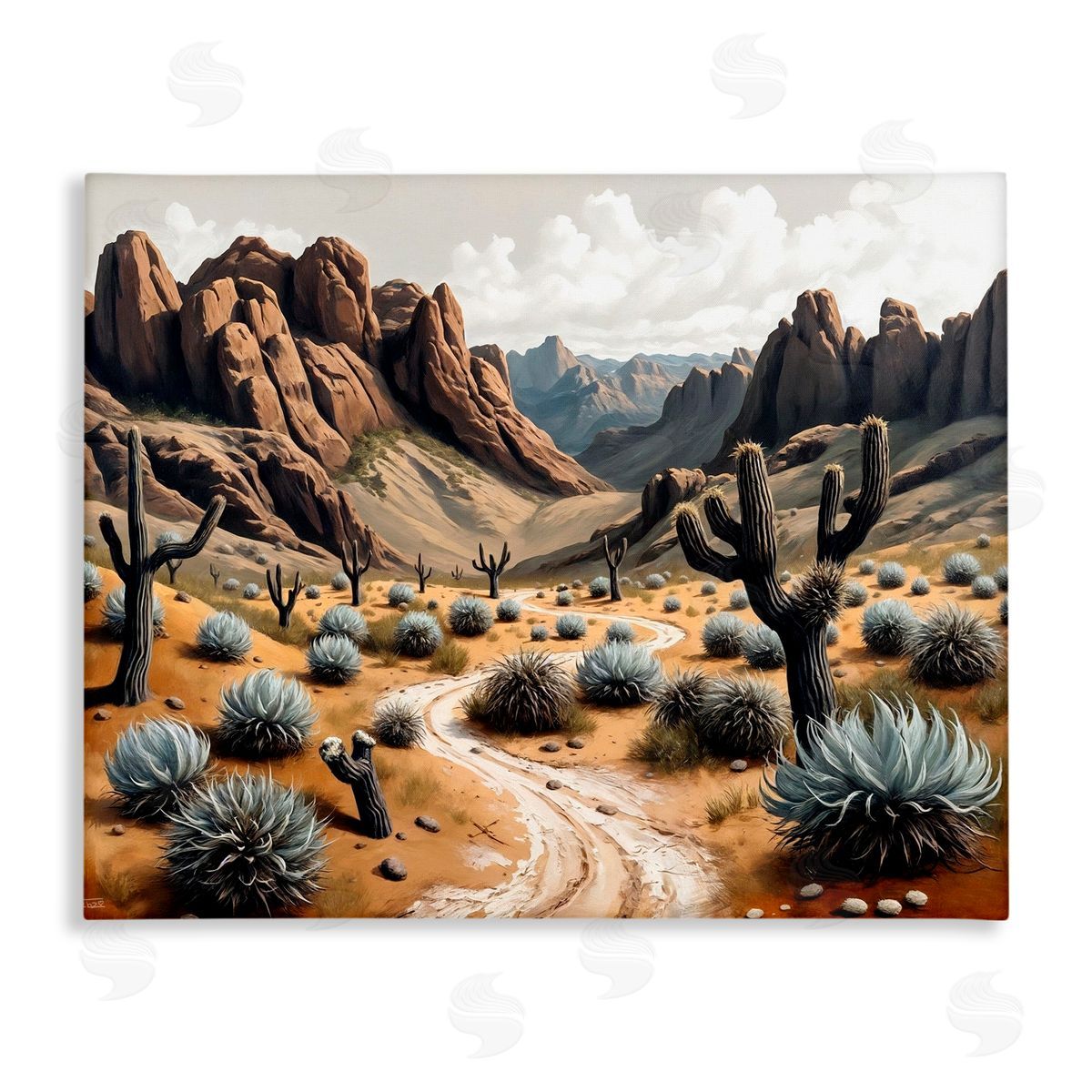 Tabz Jones Cactus Canyons Pathway Canvas Wall Art Print