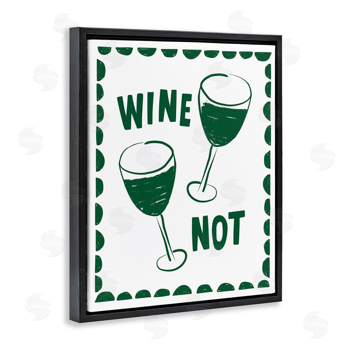 Heather Dutton Green White Wine Not Canvas Wall Art Print