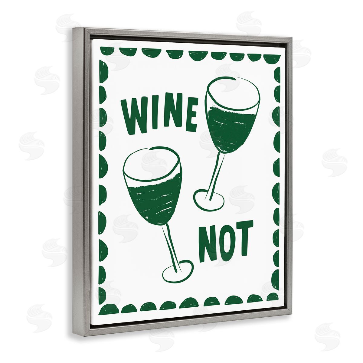 Heather Dutton Green White Wine Not Canvas Wall Art Print