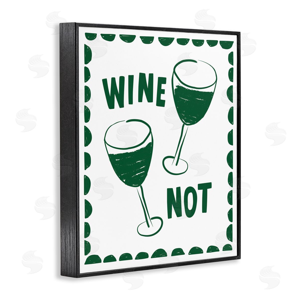 Heather Dutton Green White Wine Not Canvas Wall Art Print