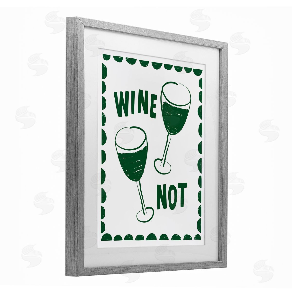 Heather Dutton Green White Wine Not Canvas Wall Art Print