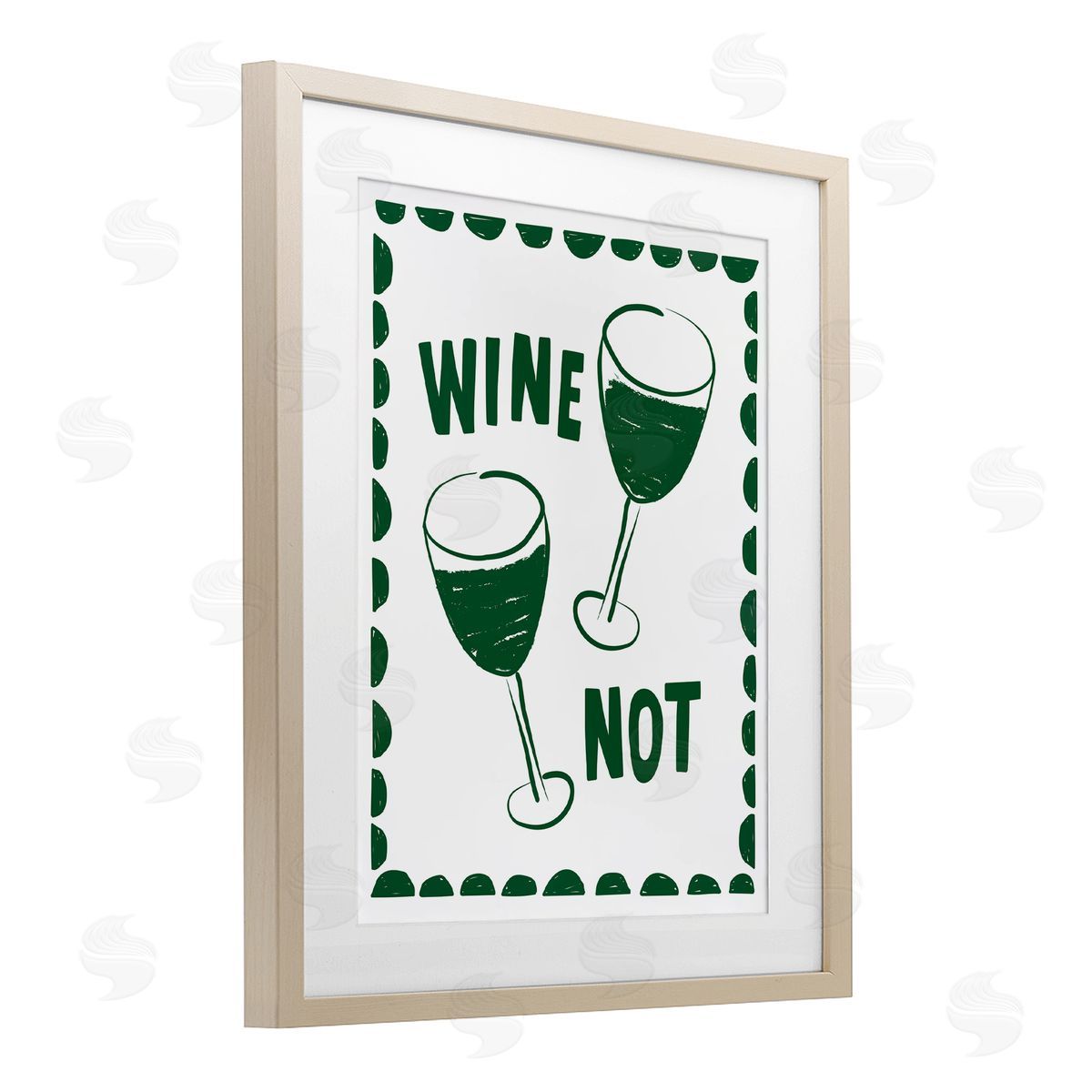 Heather Dutton Green White Wine Not Canvas Wall Art Print