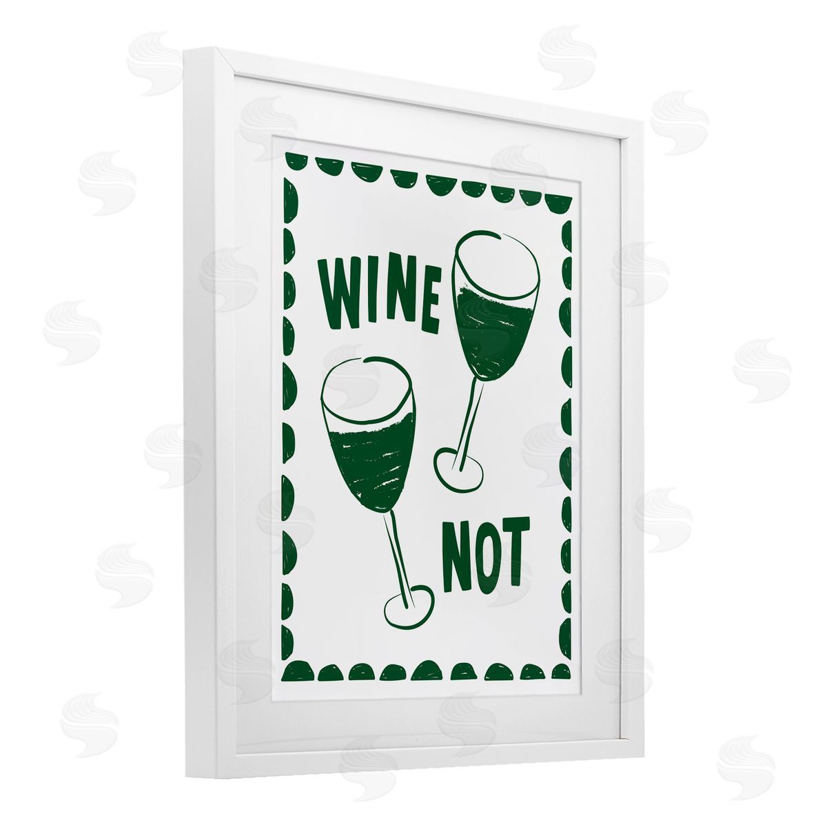 Heather Dutton Green White Wine Not Canvas Wall Art Print