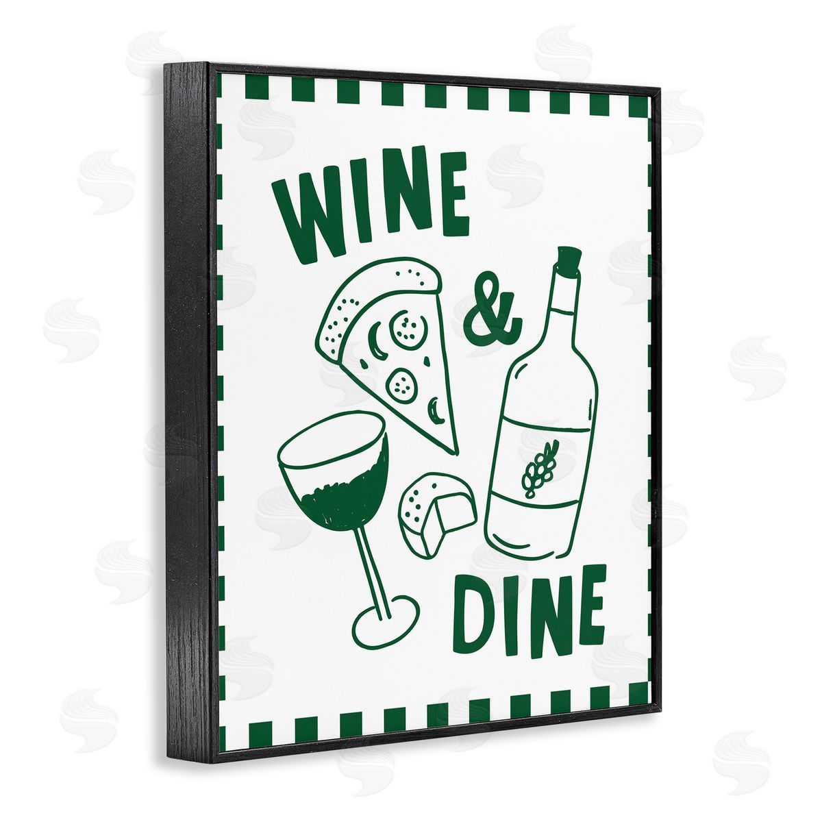 Heather Dutton Wine & Dine Checkerboard Border Canvas Wall Art Print