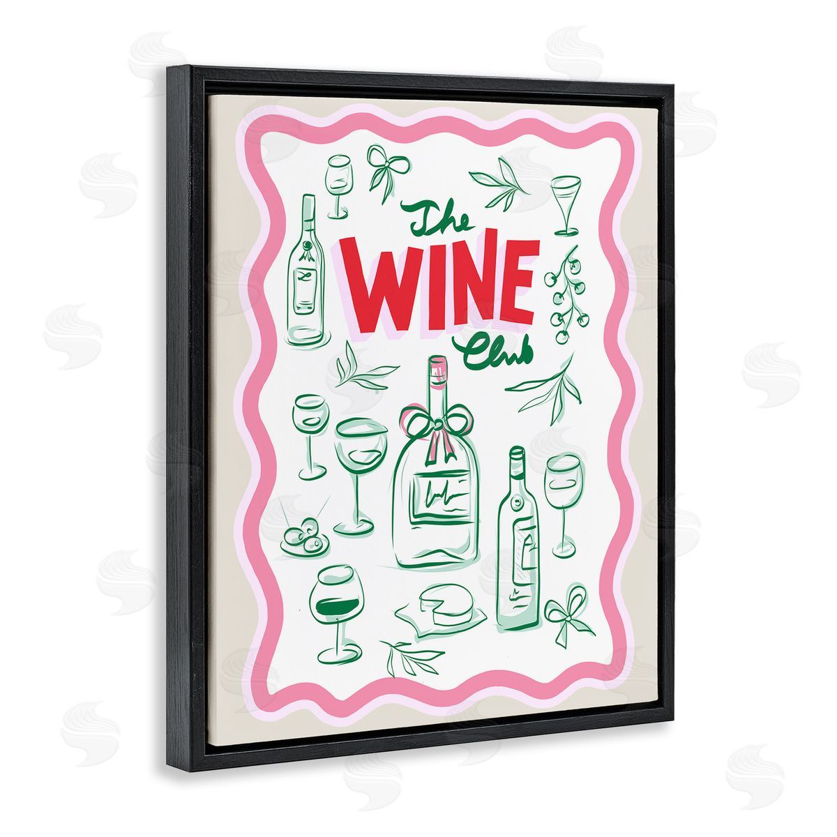 Dominique Vari Wine Club Contemporary Canvas Wall Art Print