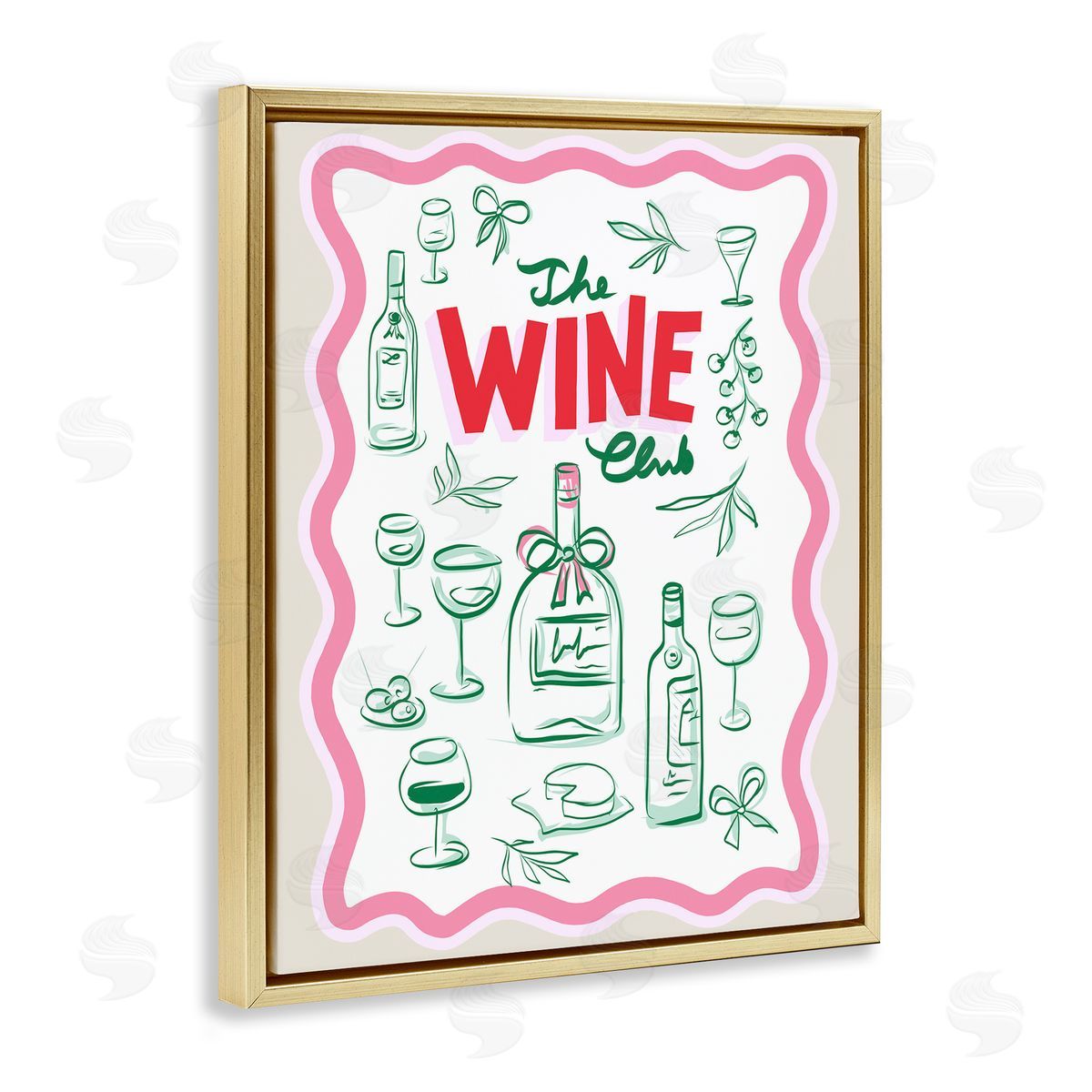 Dominique Vari Wine Club Contemporary Canvas Wall Art Print