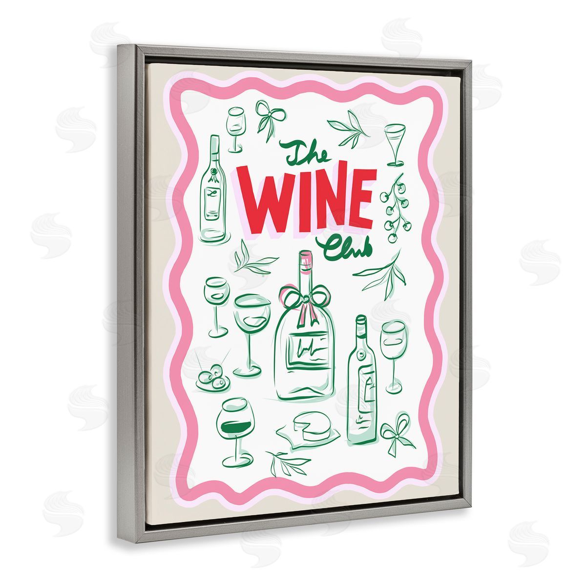 Dominique Vari Wine Club Contemporary Canvas Wall Art Print