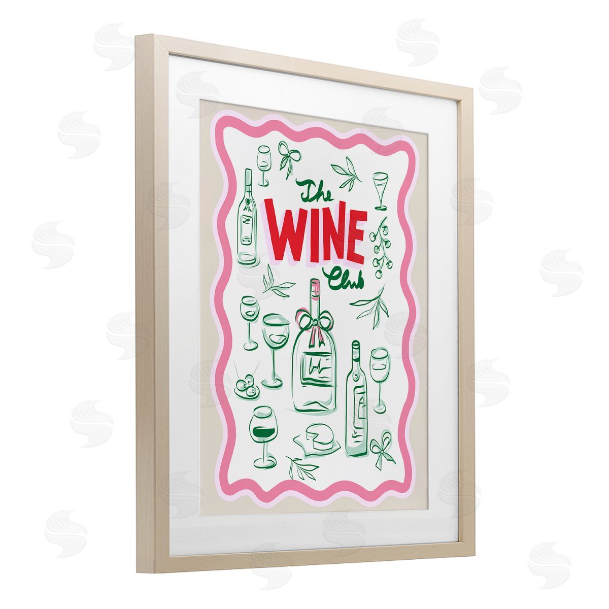 Dominique Vari Wine Club Contemporary Canvas Wall Art Print