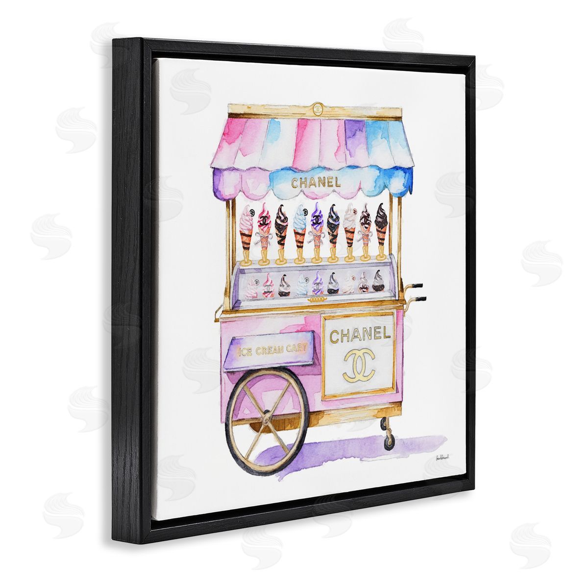 Amanda Greenwood Glam Ice Cream Cart Canvas Wall Art Print