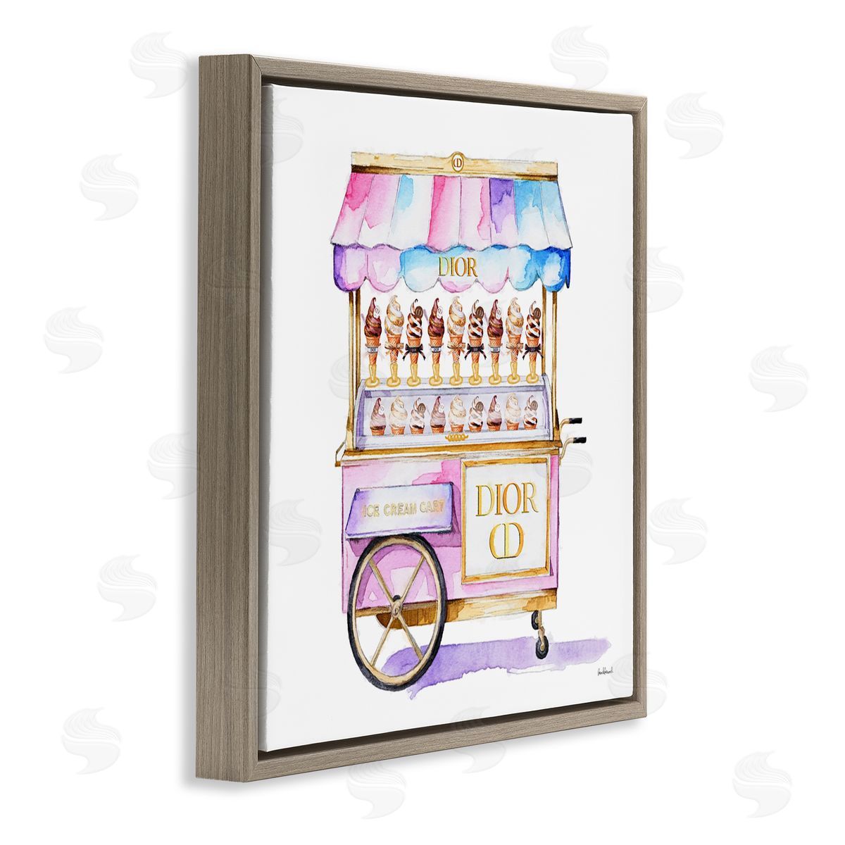 Amanda Greenwood Pastel Glam Ice Cream Canvas Wall Art Print