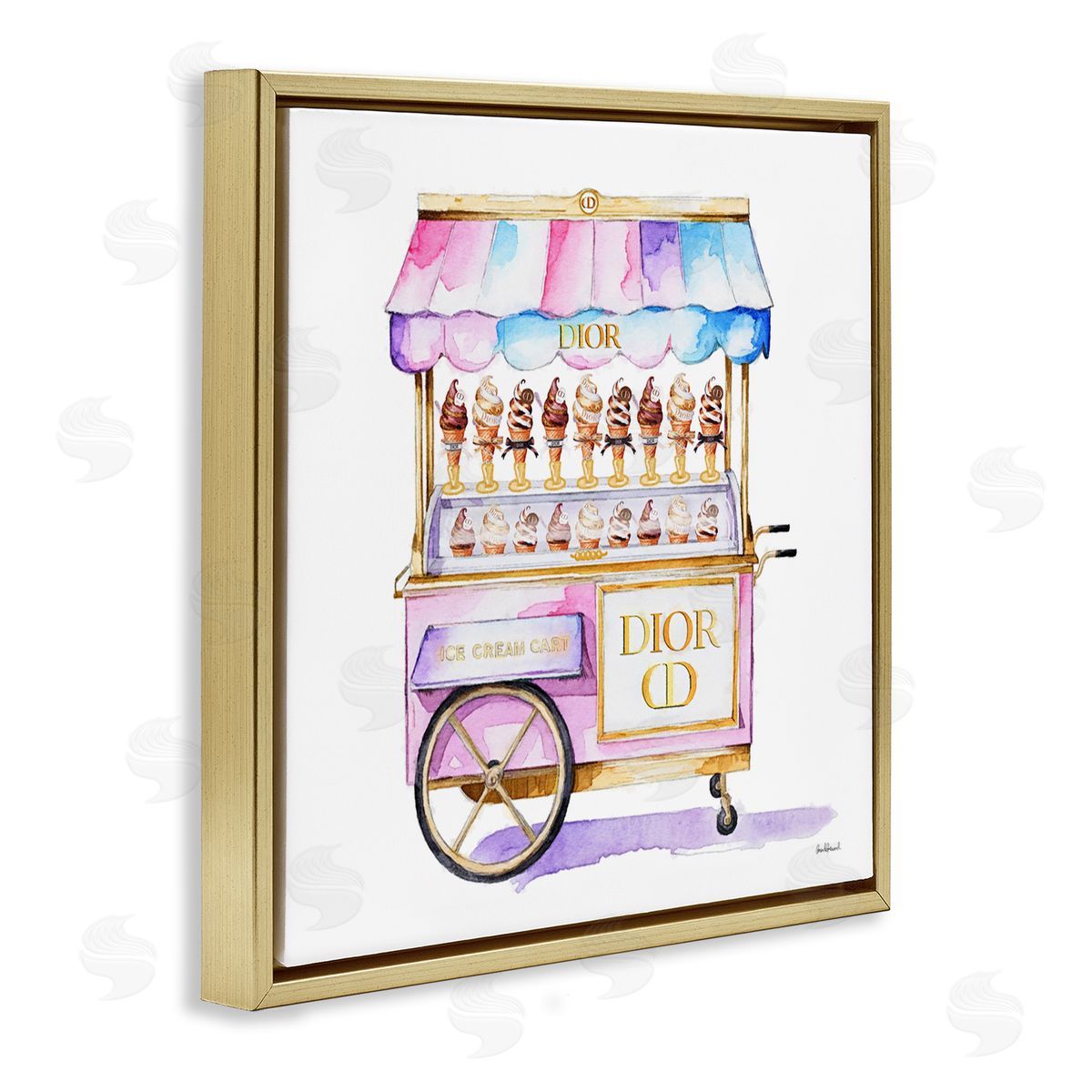 Amanda Greenwood Pastel Glam Ice Cream Canvas Wall Art Print