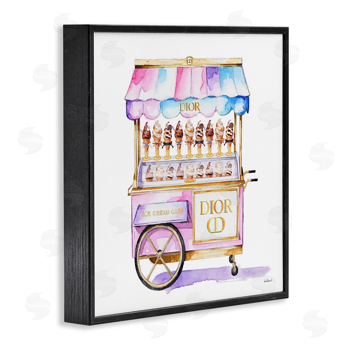 Amanda Greenwood Pastel Glam Ice Cream Canvas Wall Art Print