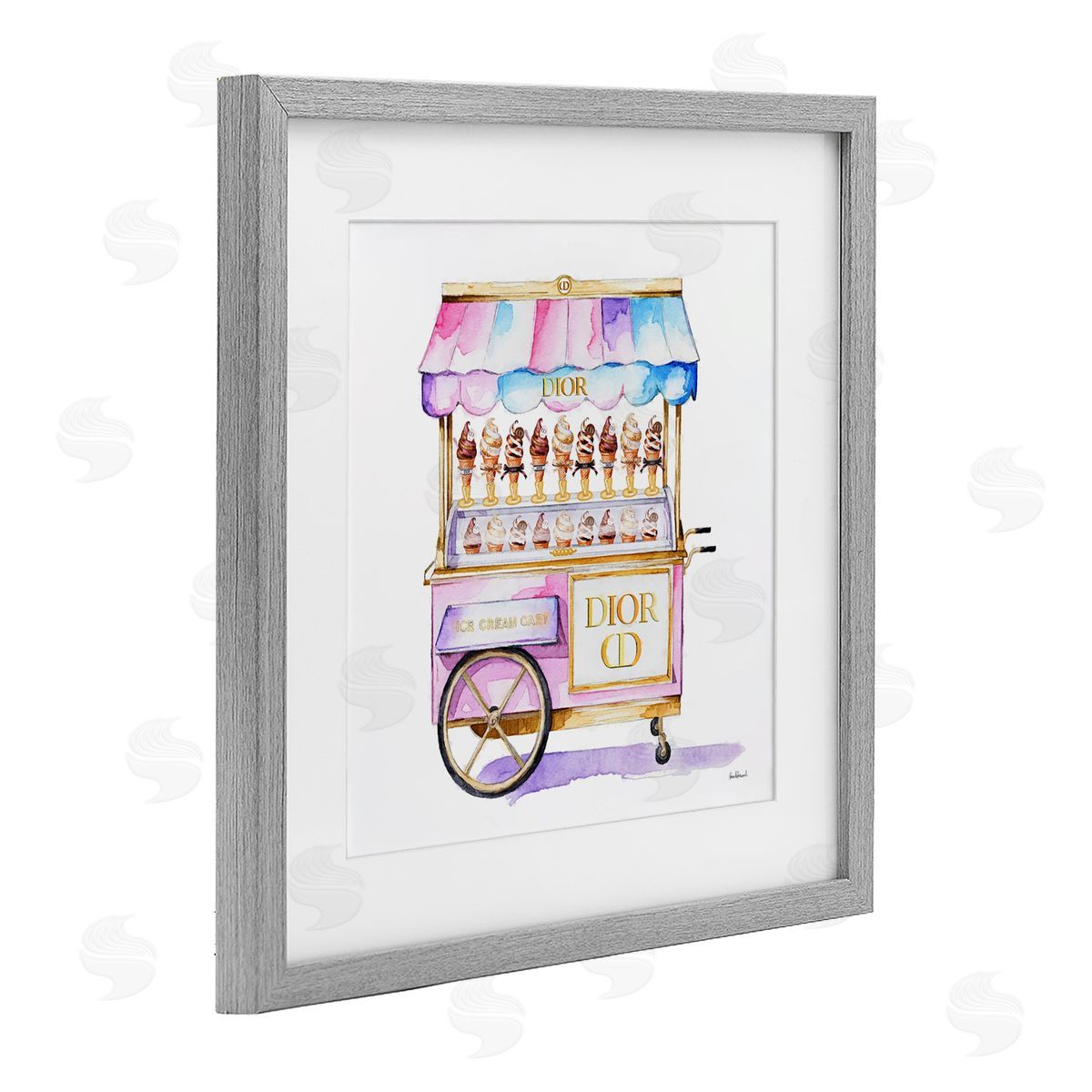 Amanda Greenwood Pastel Glam Ice Cream Canvas Wall Art Print