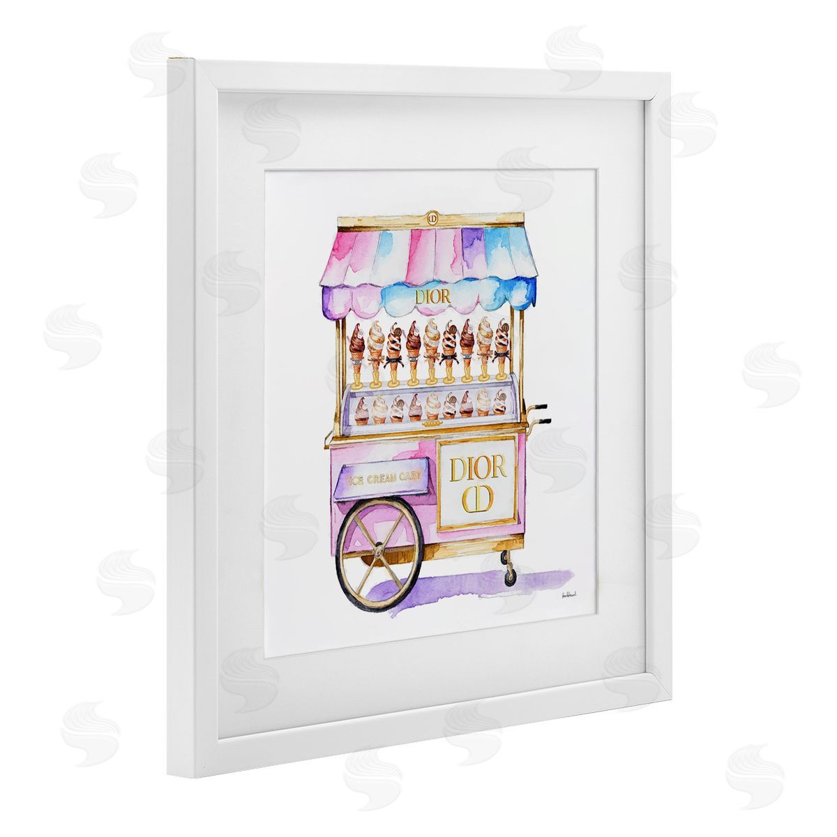 Amanda Greenwood Pastel Glam Ice Cream Canvas Wall Art Print