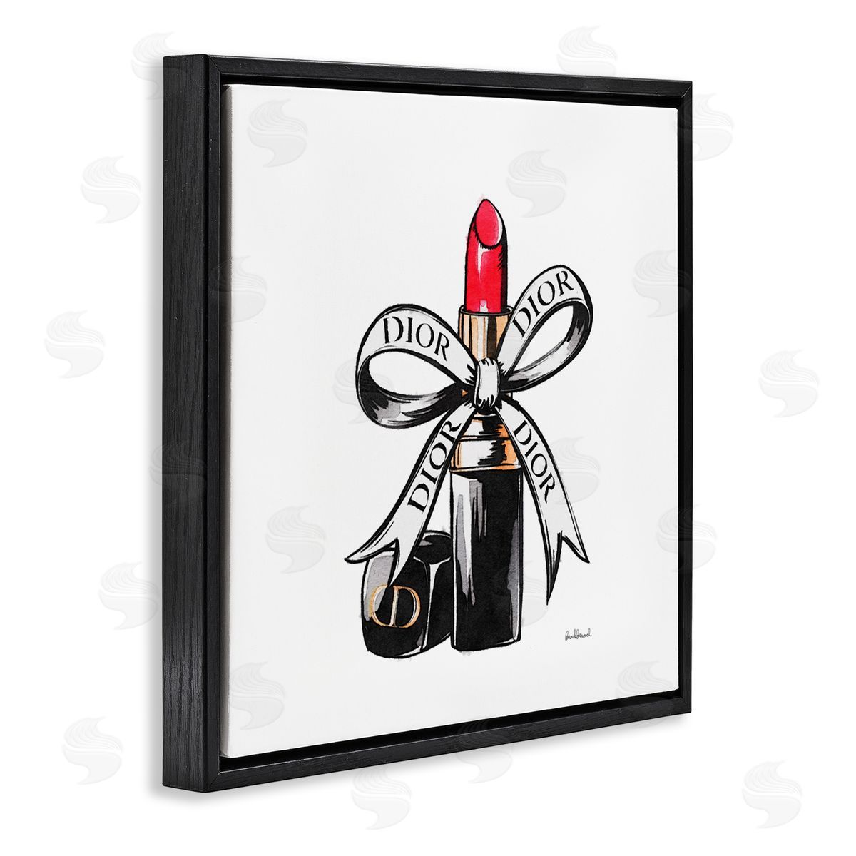 Amanda Greenwood Luxury Lipstick Ribbon Canvas Wall Art Print