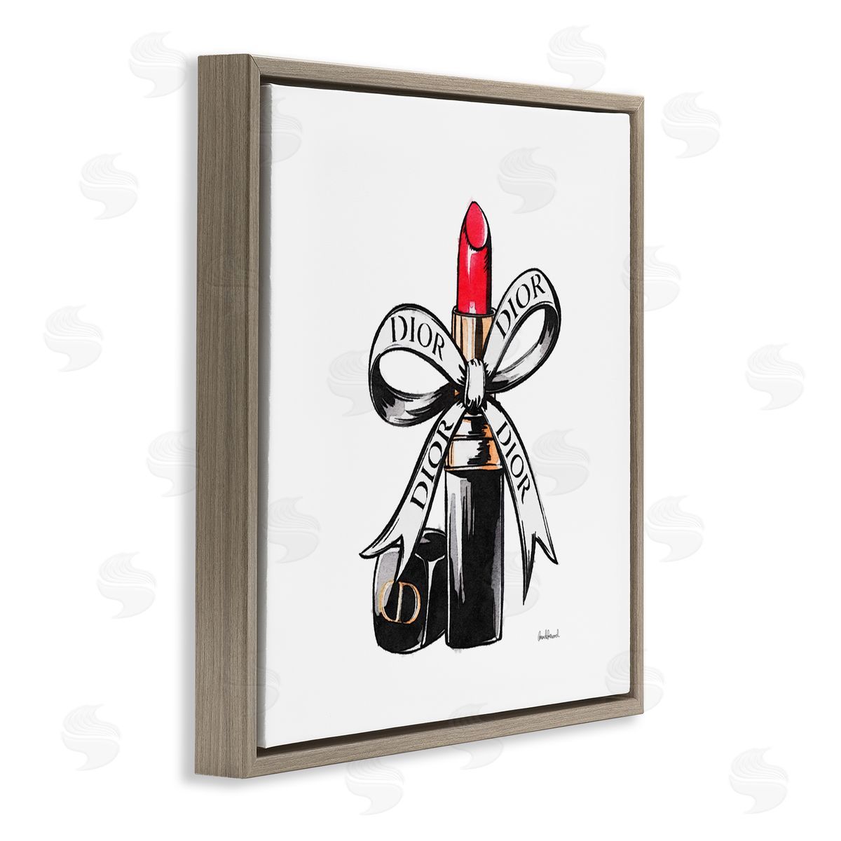 Amanda Greenwood Luxury Lipstick Ribbon Canvas Wall Art Print