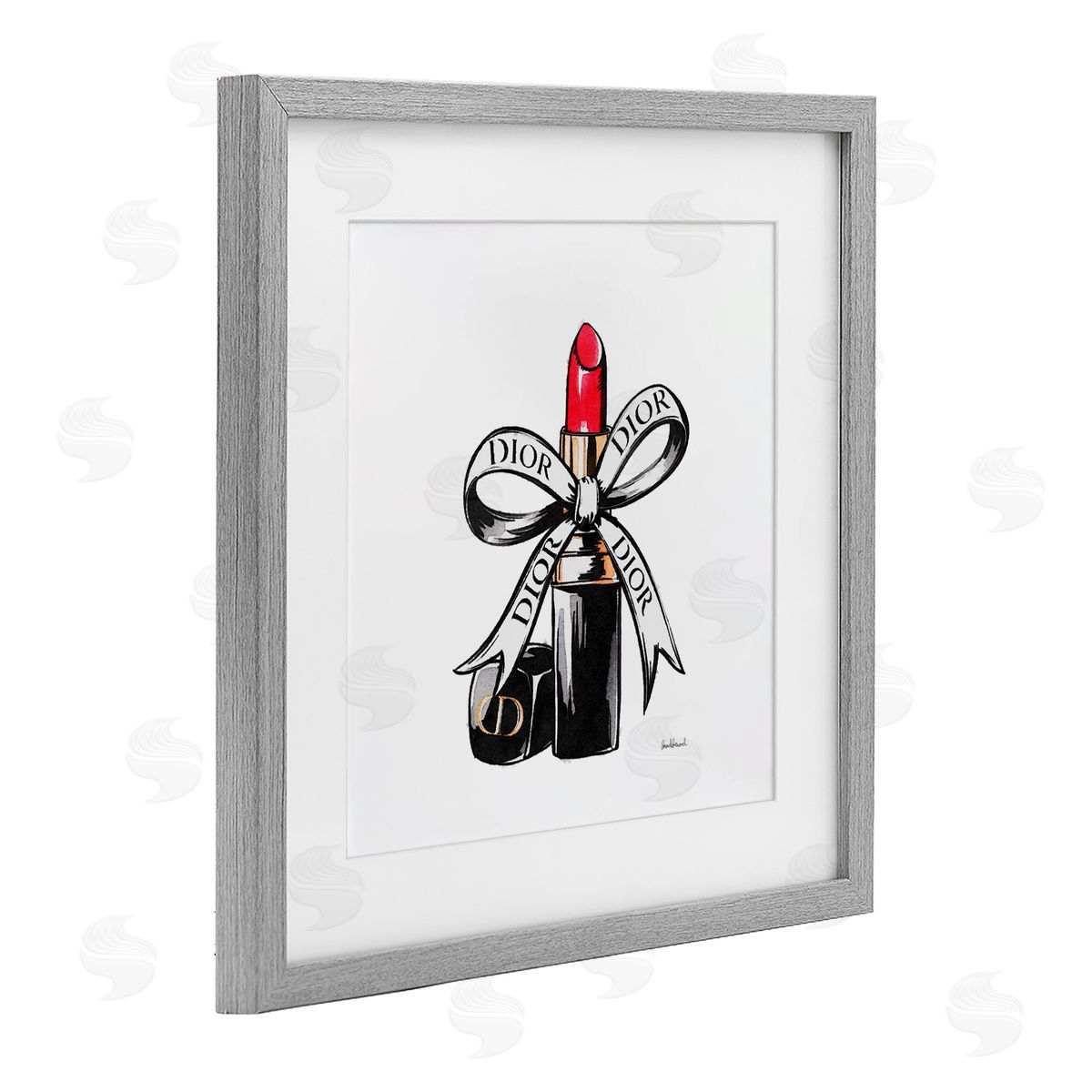 Amanda Greenwood Luxury Lipstick Ribbon Canvas Wall Art Print
