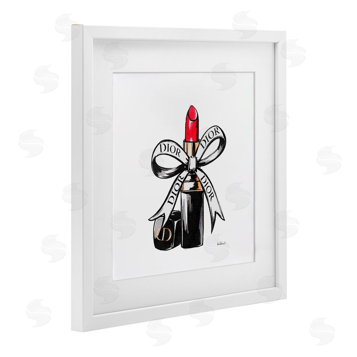 Amanda Greenwood Luxury Lipstick Ribbon Canvas Wall Art Print