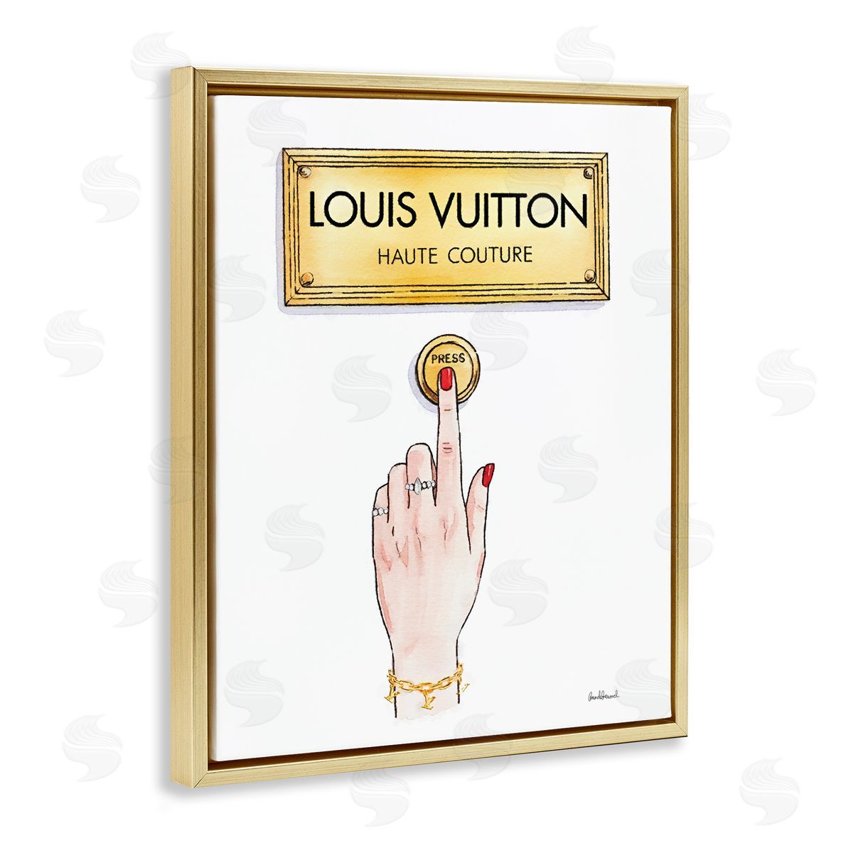 Amanda Greenwood Luxury Fashion Button Canvas Wall Art Print