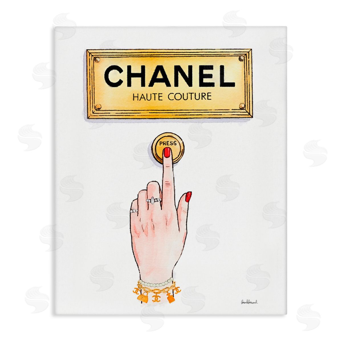 Amanda Greenwood Couture Brand Bell Canvas Wall Art Print