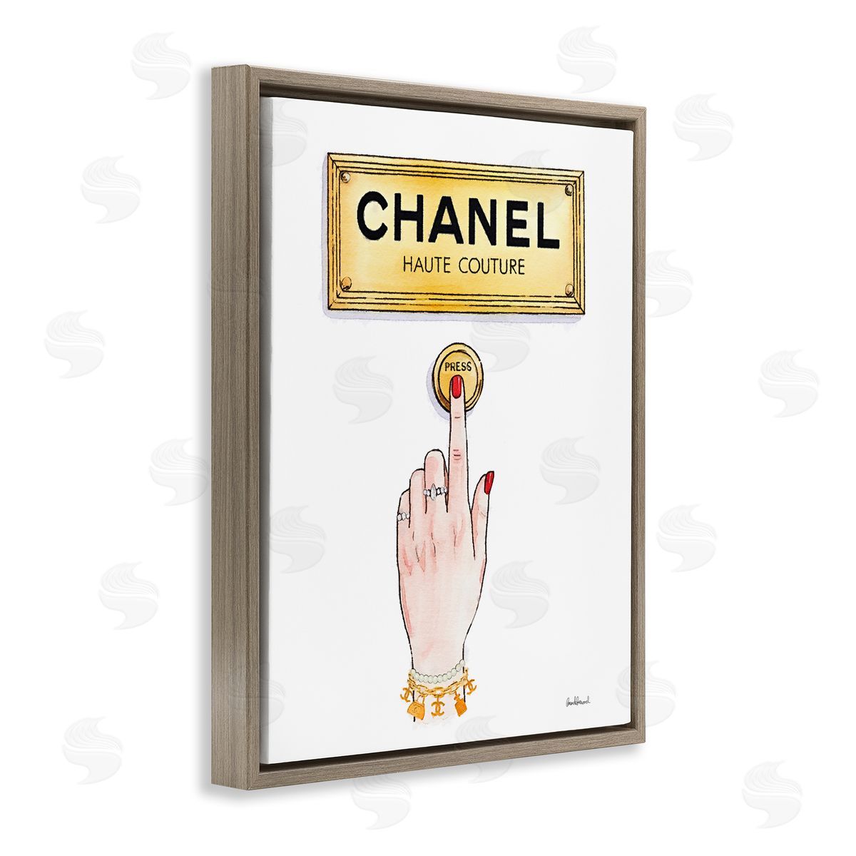 Amanda Greenwood Couture Brand Bell Canvas Wall Art Print