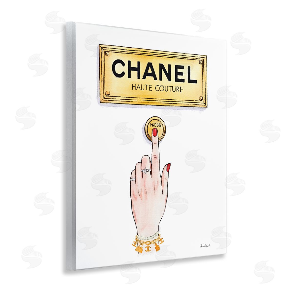 Amanda Greenwood Couture Brand Bell Canvas Wall Art Print