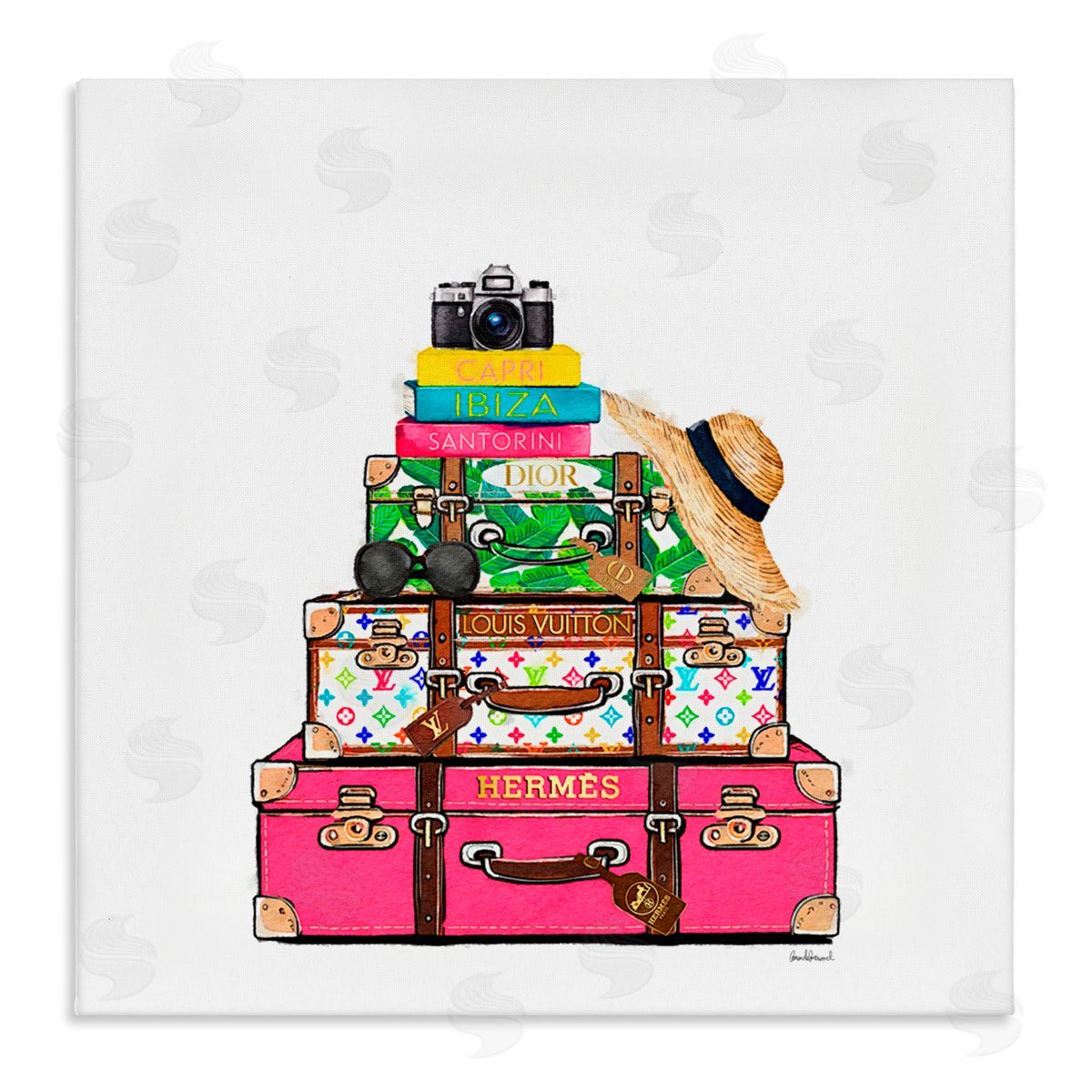 Amanda Greenwood Bold Glam Travel Cases Canvas Wall Art Print