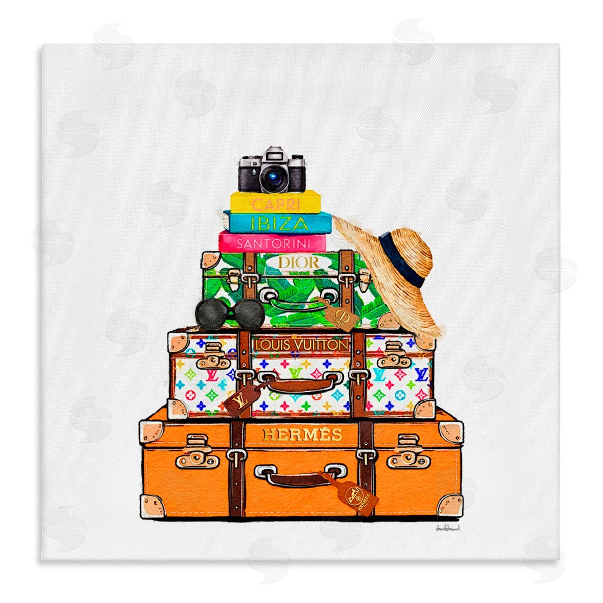 Amanda Greenwood Bright Glam Travel Cases Canvas Wall Art Print